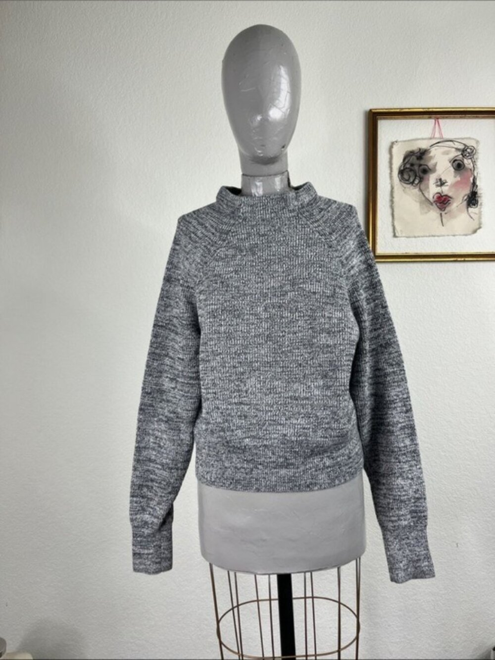 FREE PEOPLE Too Good Sweater In Steel Gray